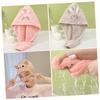 Angoily 2Pcs Hair Drying Cap Set Soft Comfortable Hair Wrap Towel Fast Drying Buckle for Long Curly Hair view 3