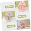 Angoily 2Pcs Hair Drying Cap Set Soft Comfortable Hair Wrap Towel Fast Drying Buckle for Long Curly Hair view 4