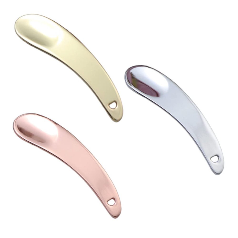 Didiseaon 3pcs Practical Beauty Scoop Zinc Alloy Face Cream Spoons for Skincare Application for Easy Travel Includes Gold Silver Rose