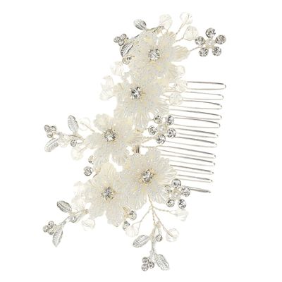 Angoily Wedding Bride Hair Comb Accessories Elegant Flower Insert Comb for Women Chic Side Hairpiece for Weddings Parties Special Occasions Lightweight Comfortable Design Brides Loved