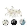 Angoily Wedding Bride Hair Comb Accessories Elegant Flower Insert Comb for Women Chic Side Hairpiece for Weddings Parties Special Occasions Lightweight Comfortable Design Brides Loved view 2