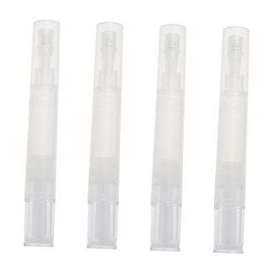 Angoily 4pcs Rotating Empty Pen for Eyelash Growth Liquids and Lip Gloss Brush Tip Applicators for Travel and Daily Use Convenient Cosmetic Containers for Nail Art and Makeup