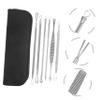 Angoily Professional Facial Head Remover Tweezers Set for Removal Needle Tool Non-Slip Design view 2
