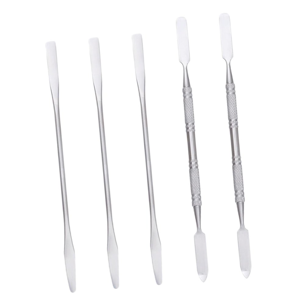 NOLITOY 5pcs Stainless Steel Palette Stick for Nail Art Makeup Mixing Palette Tool Nails Accessories