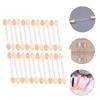 Angoily 50pcs Disposable Double-ended Eyeshadow Applicator Sticks for Eye Makeup Soft Sponge Tips for Easy Application Non-irritating for Beginners and Makeup Enthusiasts view 2