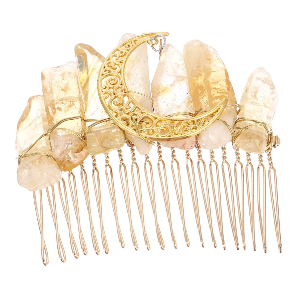 Angoily Witchy Crystal Hair Comb Women's Party Hair Accessory Decorative Combs