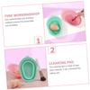 Angoily 2pcs Silicone Makeup Brush Cleaning Mat Flexible and Portable Brush Cleaner for Home Travel Durable Includes Green Pink Mat for Efficient Cleaning view 2