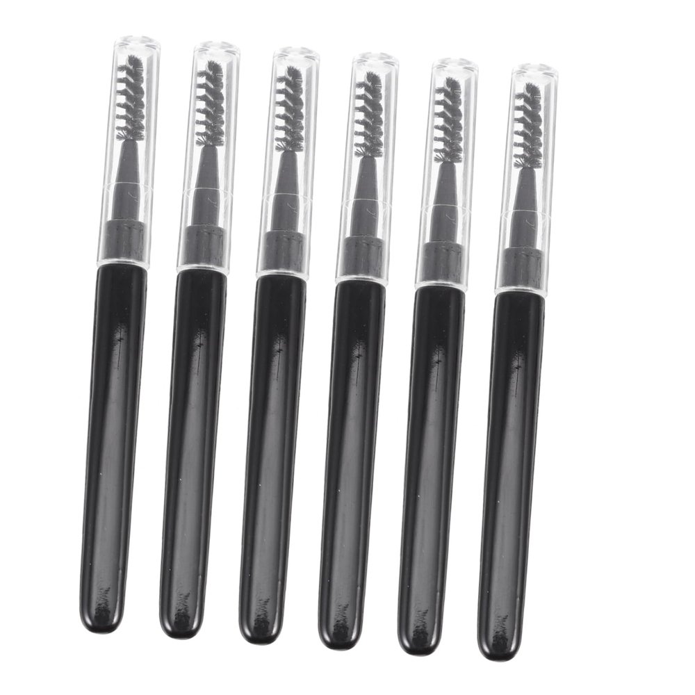 Angoily 6pcs Portable Eyelash Brush Cover Eyelash Applicator and Eyebrow Brush for Natural Makeup Application Lightweight and Ergonomic Design for Makeup Lovers