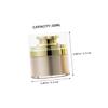 2pcs Cream Bottle Airless Push Pump Face Cream Squeeze Pump Storing Whipped Unscented Pumps Traveling Small Containers for Skincare Moisturizer Body Facial Acrylic Golden view 2