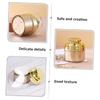 2pcs Cream Bottle Airless Push Pump Face Cream Squeeze Pump Storing Whipped Unscented Pumps Traveling Small Containers for Skincare Moisturizer Body Facial Acrylic Golden view 4