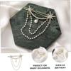 Didiseaon 1pc Elegant Pearl Rhinestone Hair Clip for Women Unique Girls Tassel Hair Clamp Stylish Decoration for Weddings and Parties Lightweight and Portable Accessory view 3