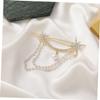 Didiseaon 1pc Elegant Pearl Rhinestone Hair Clip for Women Unique Girls Tassel Hair Clamp Stylish Decoration for Weddings and Parties Lightweight and Portable Accessory view 4