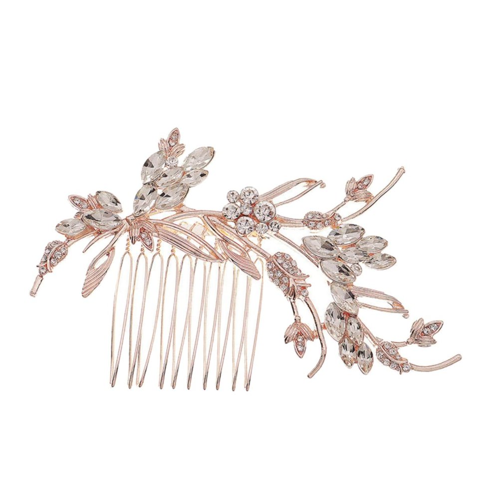 NOLITOY Wedding Bridal Rhinestone Hair Comb for Brides and Bridesmaids Vintage Hair Jewelry for Elegant Hairstyles at Special Occasions