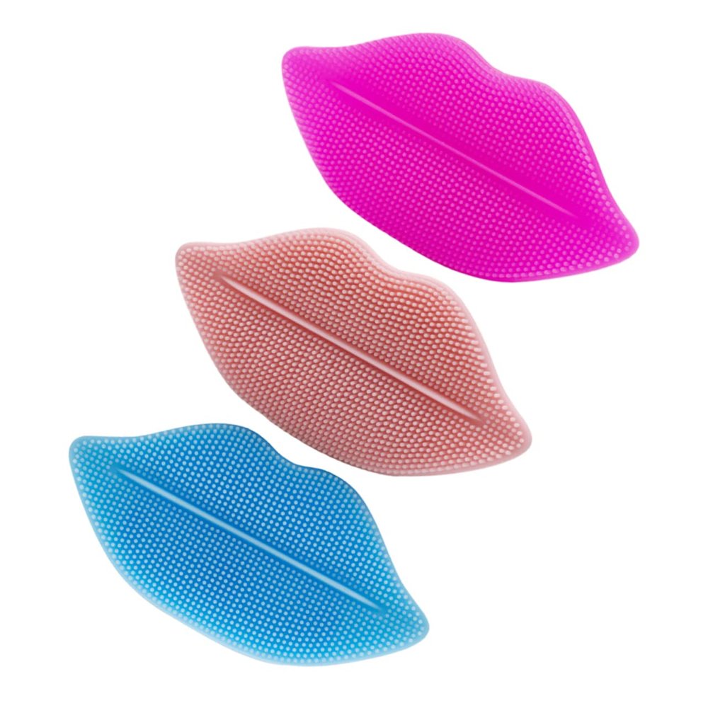 Didiseaon 3pcs Facial Brush Silicone Face Scrubber for Women Exfoliating Face Brush Skin Cleansing Random Color