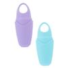 Angoily 2pcs Portable Silicone Facial Ice Cooling Massage Tool for Face and Eyes Enhances Blood Circulation Reduces Puffiness and Dark Circles Easy to Use and Carry Purple Blue view 1