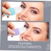 Angoily 2pcs Portable Silicone Facial Ice Cooling Massage Tool for Face and Eyes Enhances Blood Circulation Reduces Puffiness and Dark Circles Easy to Use and Carry Purple Blue view 3