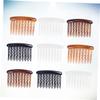Beatifufu 48pcs Plastic Hair Combs Teeth Wave Side Combs for Fine Hair Black Dark Coffee Light Coffee and Transparent White for Weddings and Everyday Use view 2