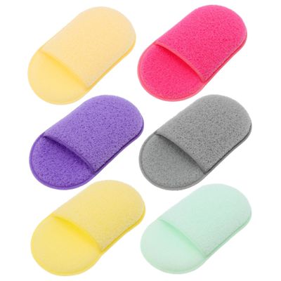 Angoily 6pcs Exfoliating Makeup Removal Pads Gentle Face Cleansing Sponges for Deep Pore Cleaning and Makeup Removal Hydrophilic Non-latex Design for Daily Use