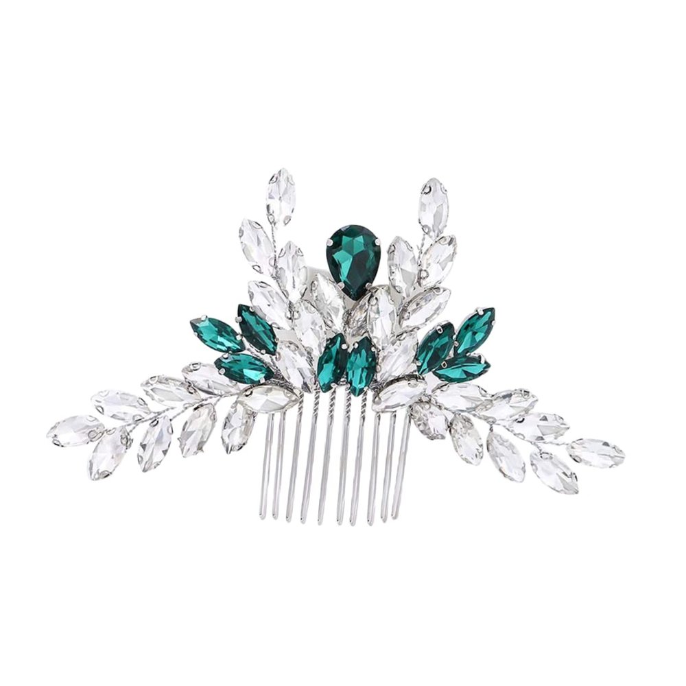 Angoily Charming Bridal Rhinestone Side Comb Wedding Hair Comb for Bridesmaids