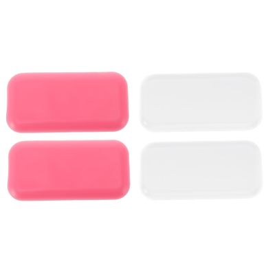 Angoily 4pcs Silicone Eyelash Grafting Forehead Cushions Breathable and Lightweight Eyelash Gaskets for Comfortable Lash Application Salon Home Use Includes Pink Pads