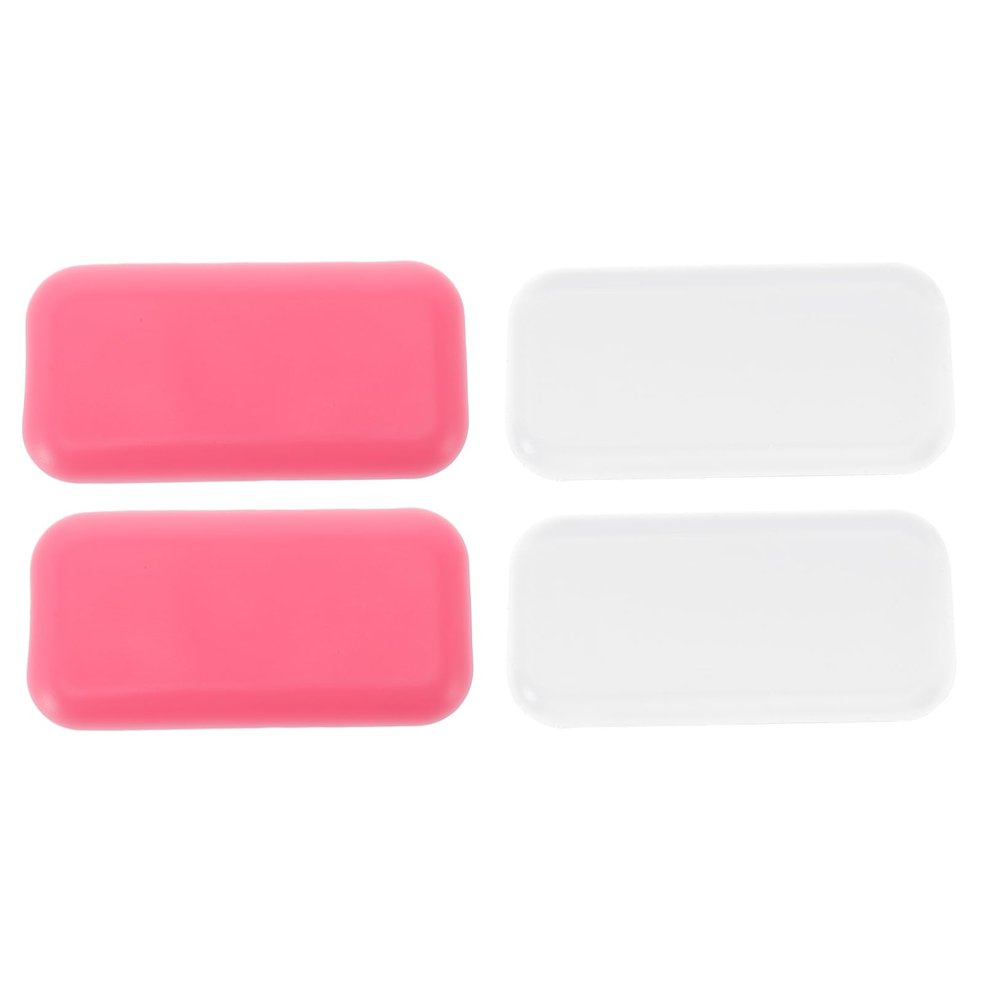 Angoily 4pcs Silicone Eyelash Grafting Forehead Cushions Breathable and Lightweight Eyelash Gaskets for Comfortable Lash Application Salon Home Use Includes Pink Pads