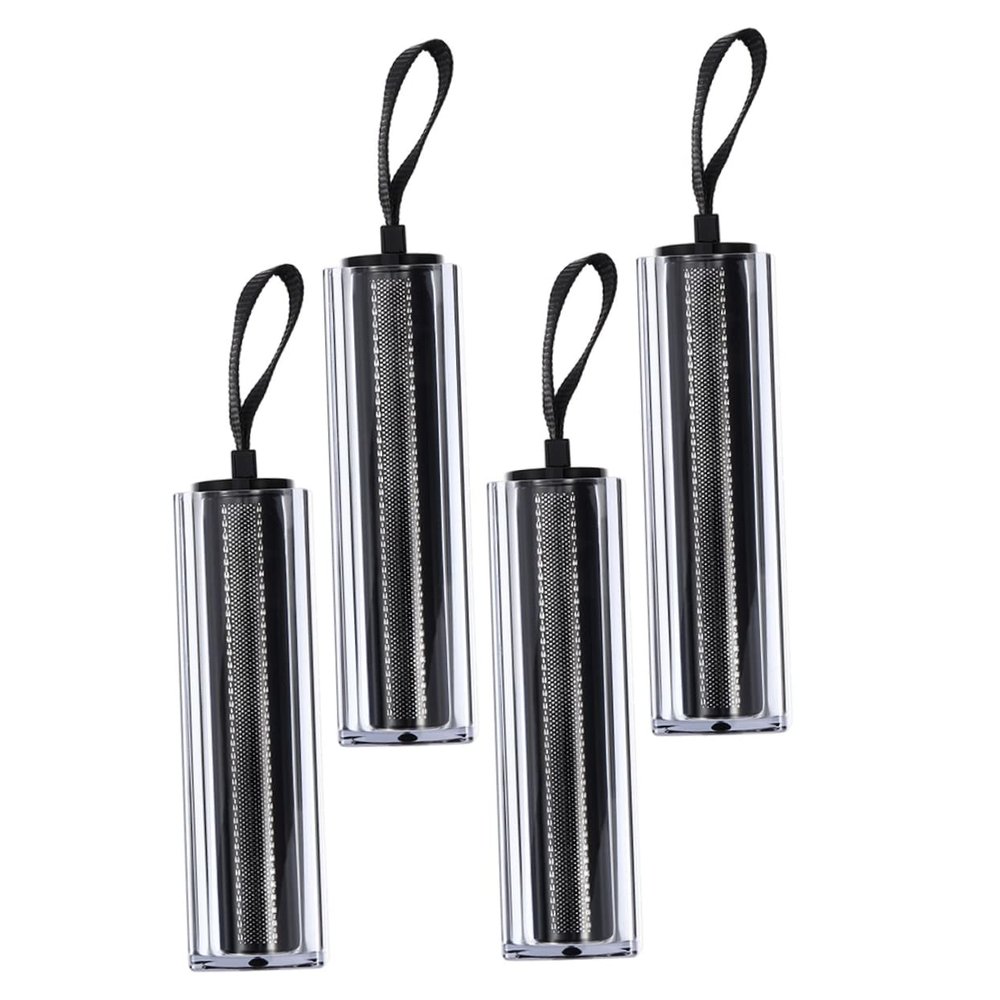 Angoily 4pcs Refillable Lipstick Tube Set Diy Lip Balm Empty Storage Container with Lid for Lipstick Lip and Gloss Black Transparent Design for Convenient Use