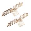 Beatifufu 2pcs Vintage Gold Leaf Hair Comb for Wedding Bridal Hair Accessories Handmade Willow Branch Design Elegant Decoration for Brides and Bridesmaids view 1