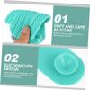 NOLITOY 2pcs Makeup Brush Cups Water Resistant Brush Scrubber for Effortless Makeup Tool Cleaning Includes Watermelon view 2