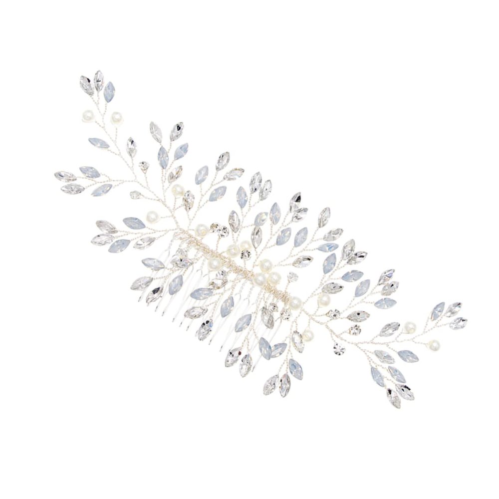 Beatifufu Pearl Rhinestone Bridal Hair Comb Crystal Wedding Headdress Side Comb for Brides Bridesmaids Elegant Hair Accessories for Special Occasions