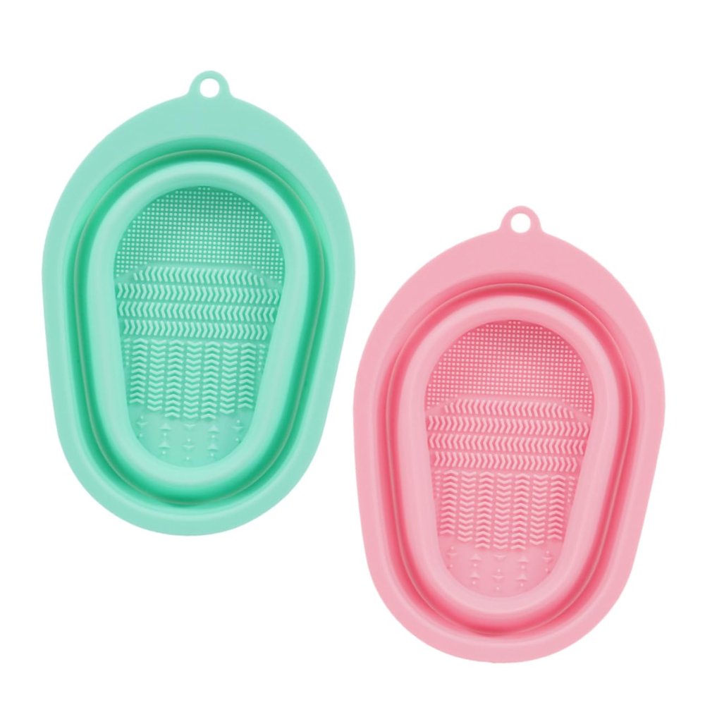 Beatifufu 2pcs Silicone Makeup Brush Cleaning Pad for Beauty Tools for Face and Brow Cleaning