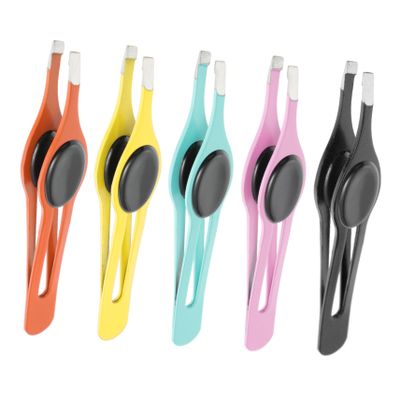 Didiseaon 5pcs Eyebrow Tweezers Comfortable Grip for Removal for Professional and Home Use for Eyebrow Grooming and Makeup Styling
