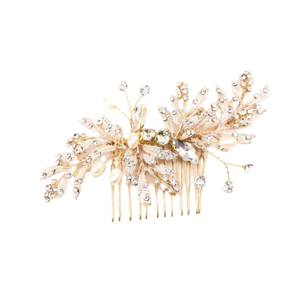 Beatifufu Alloy Inlaid Hair Insert Comb Rhinestones Elegant Decorative Accessory for Weddings Parties Engagements and Special Occasions Luxurious Design for Women and Girls