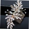 Beatifufu Alloy Inlaid Hair Insert Comb Rhinestones Elegant Decorative Accessory for Weddings Parties Engagements and Special Occasions Luxurious Design for Women and Girls view 3