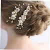 Beatifufu 2pcs Handmade Pearl Hair Comb for Bridal Hair Decoration Elegant Wedding Hairpins for Women Versatile Pearl Accessories for Brides and Bridesmaids view 2