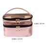 Angoily Travel Toiletries Makeup Bag Double Cosmetic Storage Bag Women Toiletry for Travel Pink view 3