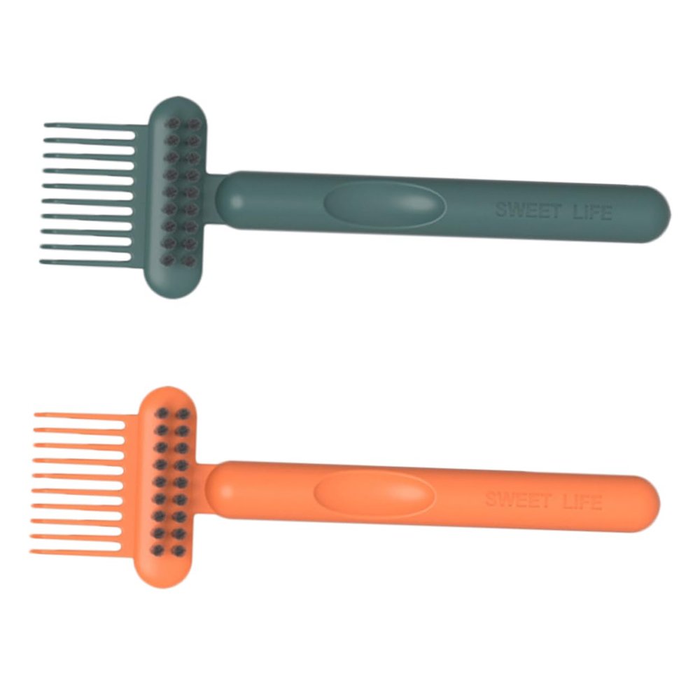 Angoily 2pcs Comb Cleaner Brush Wet Hair Brush Detangler Scalp Sweep Detoxing Comb