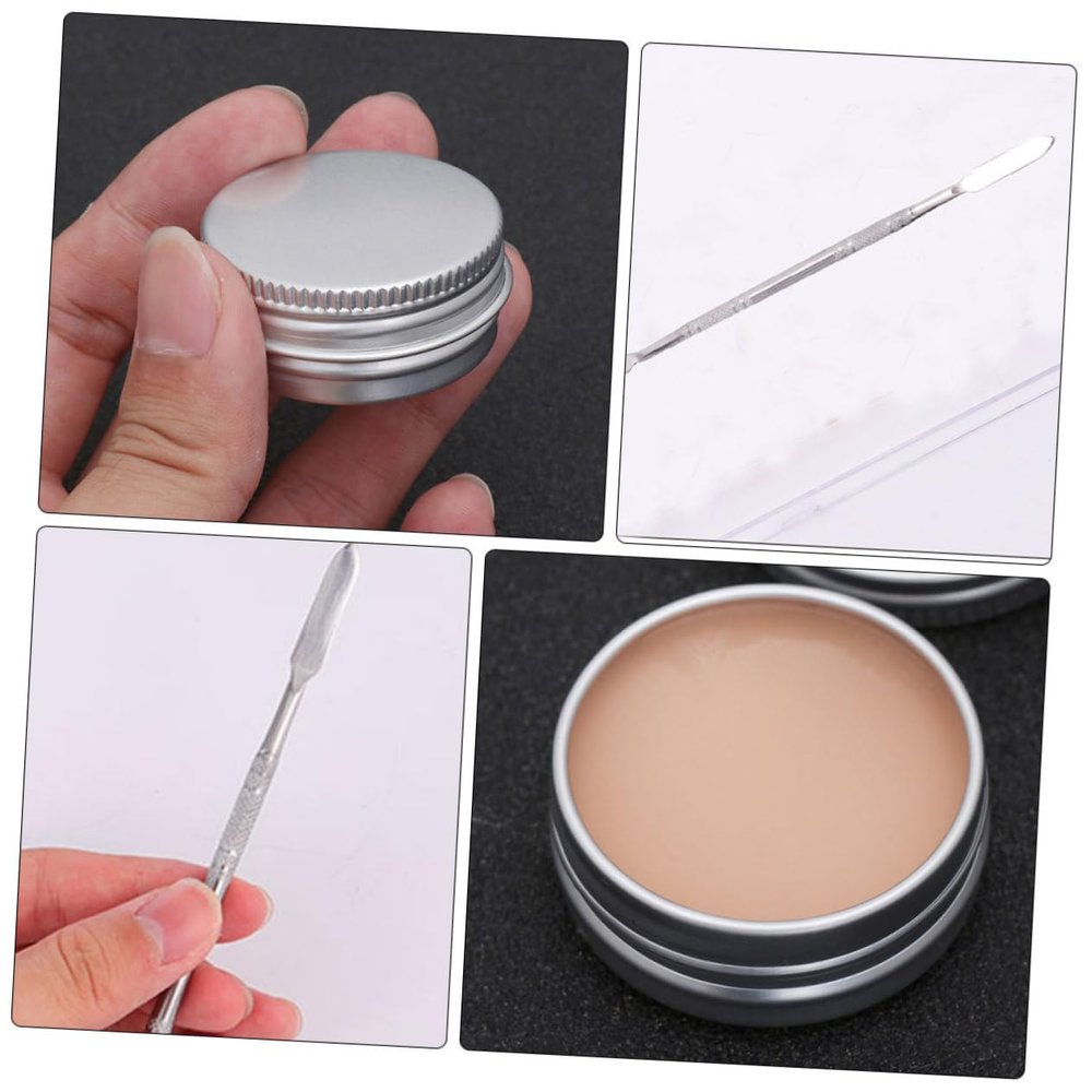 Angoily 2pcs Fake Wax for Special Effects Makeup Realistic Skin Wax Spatula for Halloween Themed Parties and Professional Makeup Artists