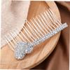 Beatifufu 2pcs Bridal Hair Comb Rhinestone Inlay Heart Design Alloy Hair Decoration for Weddings Bridesmaids and Special Occasions view 2