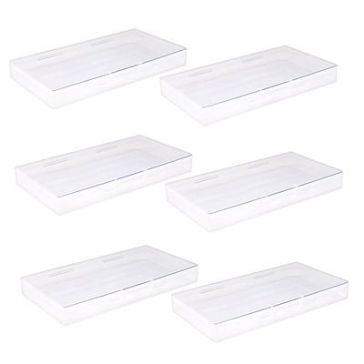 Angoily 6pcs Cosmetic Storage Box Sundry Container Storage Bins with Lid Stackable Storage Boxes with Lids Pencil Small Storage Bin Jewelry Beads Jewelry Box With Cover Plastic
