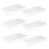 Angoily 6pcs Cosmetic Storage Box Sundry Container Storage Bins with Lid Stackable Storage Boxes with Lids Pencil Small Storage Bin Jewelry Beads Jewelry Box With Cover Plastic view 1
