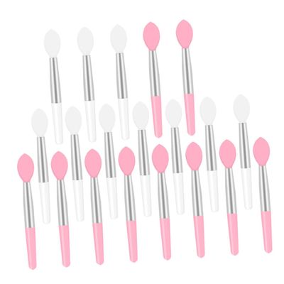 Angoily 20pcs Silicone Lip Brush Soft Hygienic Lipstick Applicator for Lip Makeup Mini Portable Makeup Tool for Women Friends and Family