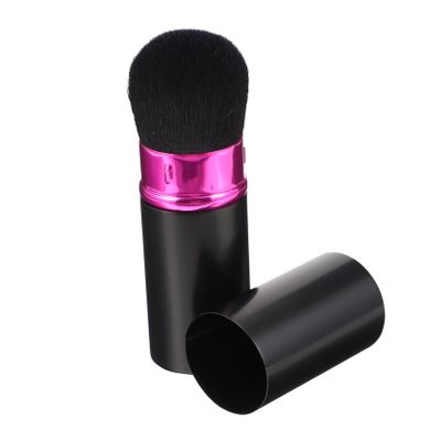 Angoily Retractable Makeup Brush for Loose Powder and Blush Portable Cosmetics Tool for Women Lightweight and Compact Design for Travel and Professional Use Black Purple