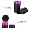 Angoily Retractable Makeup Brush for Loose Powder and Blush Portable Cosmetics Tool for Women Lightweight and Compact Design for Travel and Professional Use Black Purple view 2