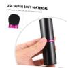 Angoily Retractable Makeup Brush for Loose Powder and Blush Portable Cosmetics Tool for Women Lightweight and Compact Design for Travel and Professional Use Black Purple view 3