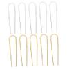 Angoily 10pcs Elegant Retro Hair Forks Double Straight Hairpin for Wedding Party view 1