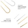 Angoily 10pcs Elegant Retro Hair Forks Double Straight Hairpin for Wedding Party view 2