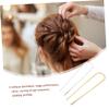 Angoily 10pcs Elegant Retro Hair Forks Double Straight Hairpin for Wedding Party view 4