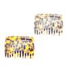 Angoily 2pcs Retro French Hair Combs Teeth Acetate Clips for Women and Girls Leopard Print Side Combs for Bangs and Updos Hair Accessories for Formal and Casual Styles view 1