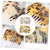 Angoily 2pcs Retro French Hair Combs Teeth Acetate Clips for Women and Girls Leopard Print Side Combs for Bangs and Updos Hair Accessories for Formal and Casual Styles view 3
