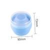 Angoily 2pcs Plush Powder Puff for Boy Girl with Sifter and Storage Box Gentle Body Talcum Powder Applicator Sky Blue Home and Travel Use view 2